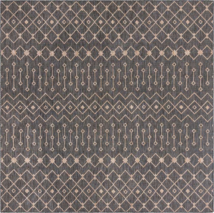 10' 8 x 10' 8 Easy-Clean Trellis Indoor / Outdoor Square Rug