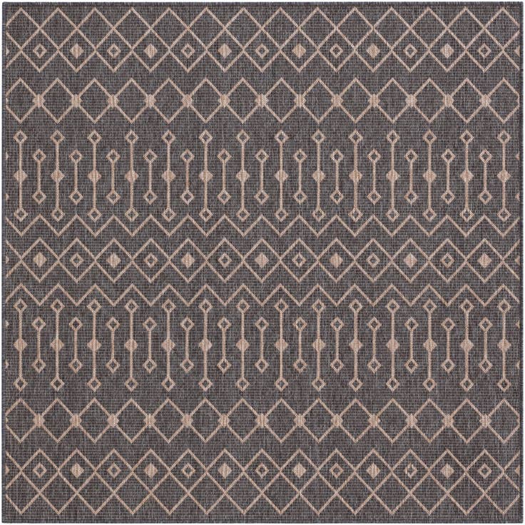 Detail image of 185cm x 185cm Easy-Clean Trellis Indoor / Outdoor Square Rug