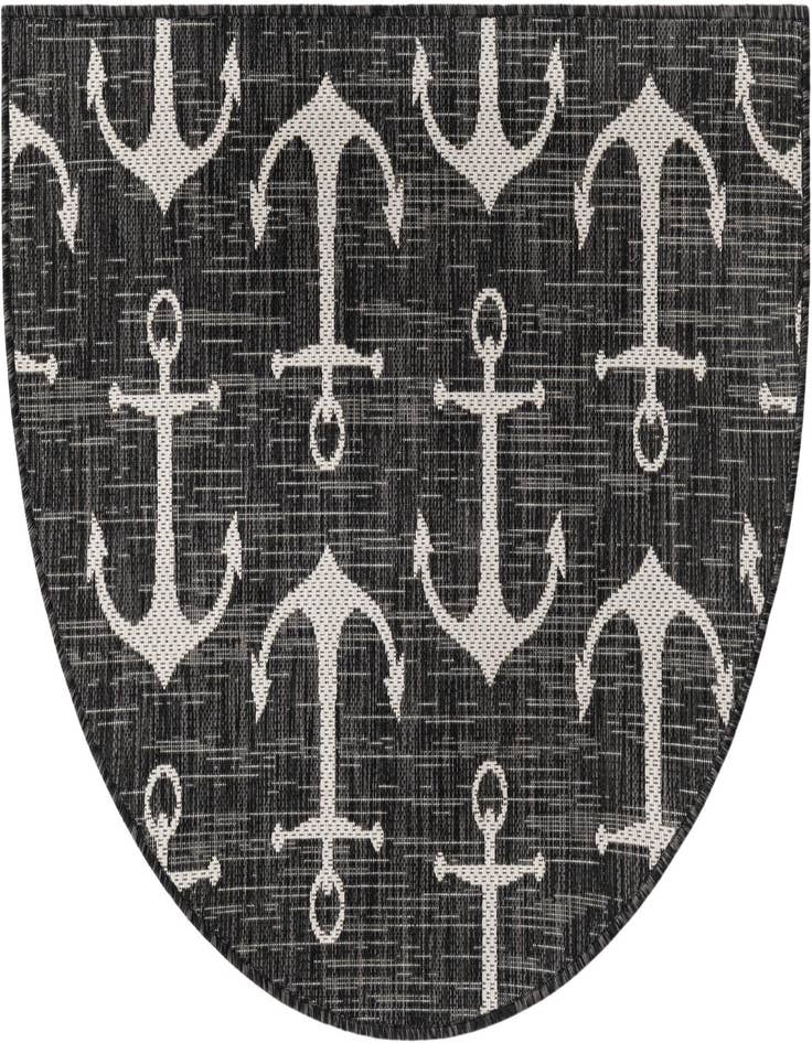 Detail image of 2' 7 x 4' Easy-Clean Coastal Indoor / Outdoor Hearth Rug