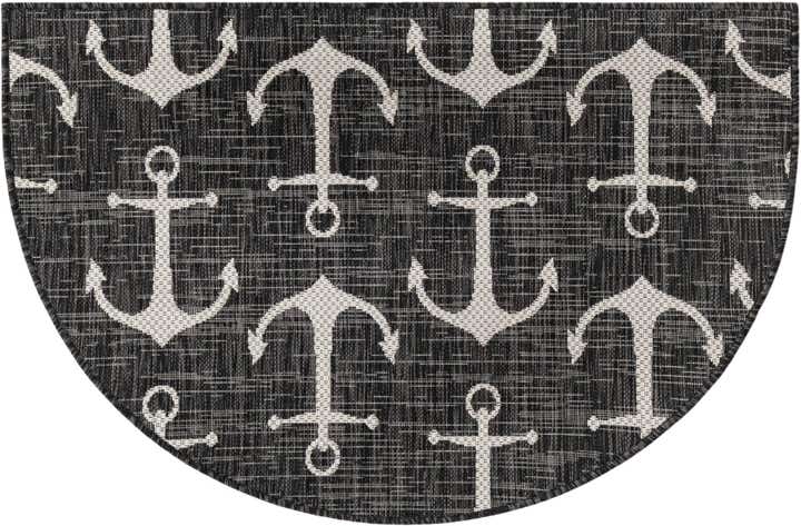 2' 7 x 4' Easy-Clean Coastal Indoor / Outdoor Hearth Rug