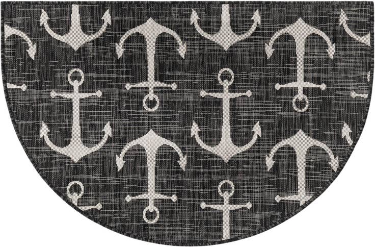 Detail image of 2' 7 x 4' Easy-Clean Coastal Indoor / Outdoor Hearth Rug
