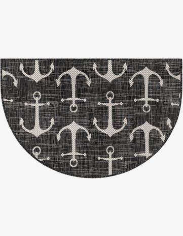 2' 7 x 4' Easy-Clean Coastal Indoor / Outdoor Hearth Rug