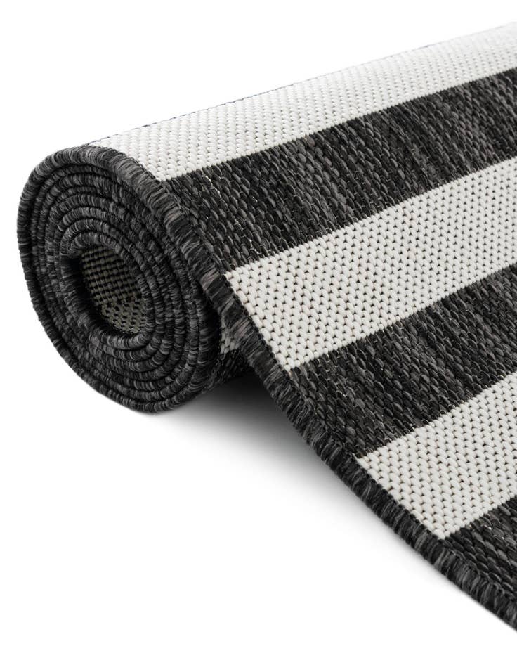 Detail image of 2' 7 x 4' Washable Ribbon Indoor / Outdoor Hearth Rug