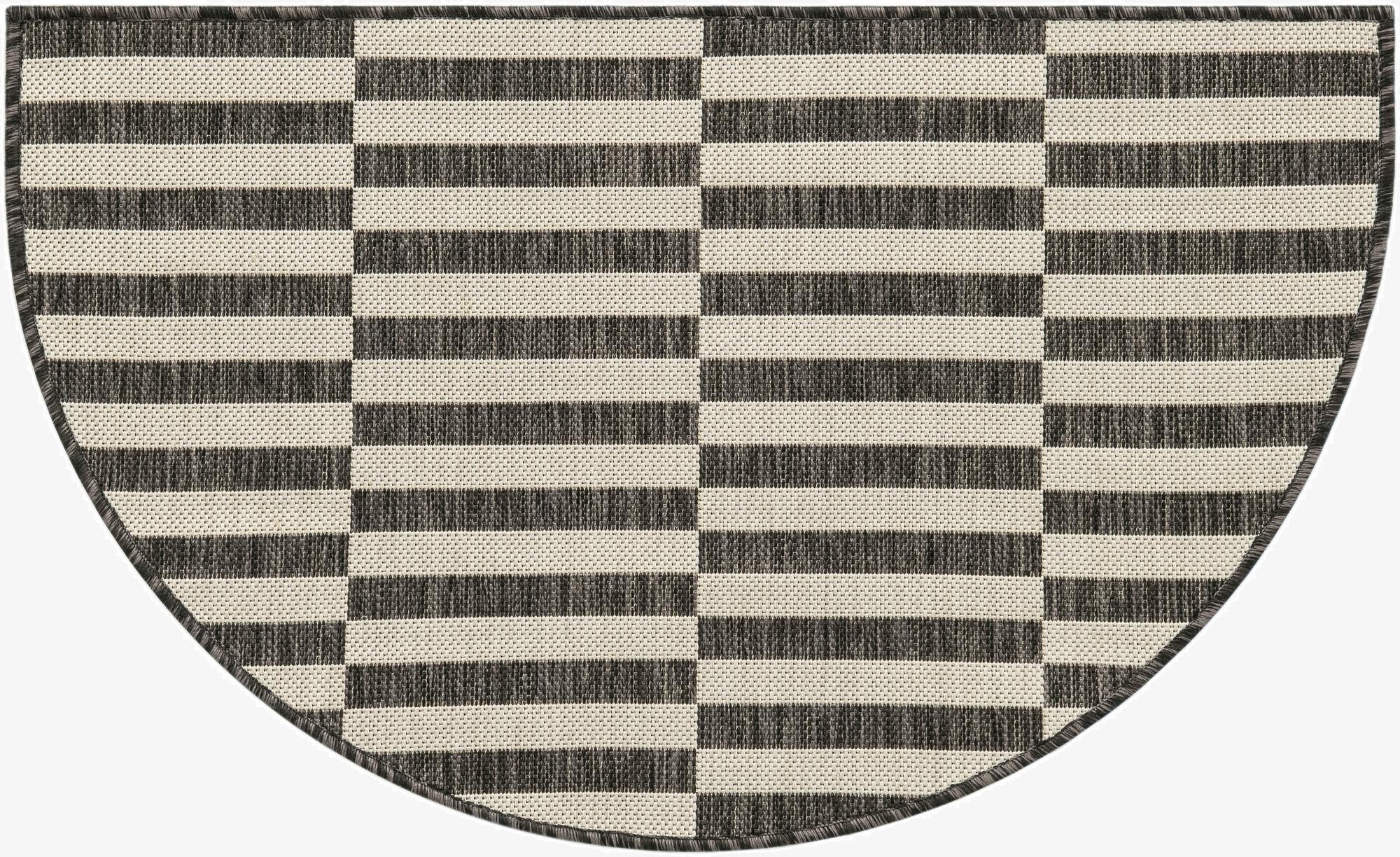 2' 2 x 3' 7 Washable Ribbon Indoor / Outdoor Hearth Rug