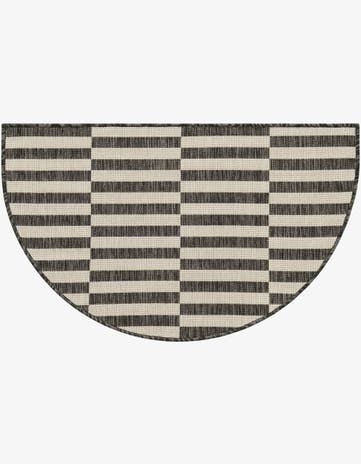 2' 2 x 3' 7 Easy-Clean Ribbon Indoor / Outdoor Hearth Rug