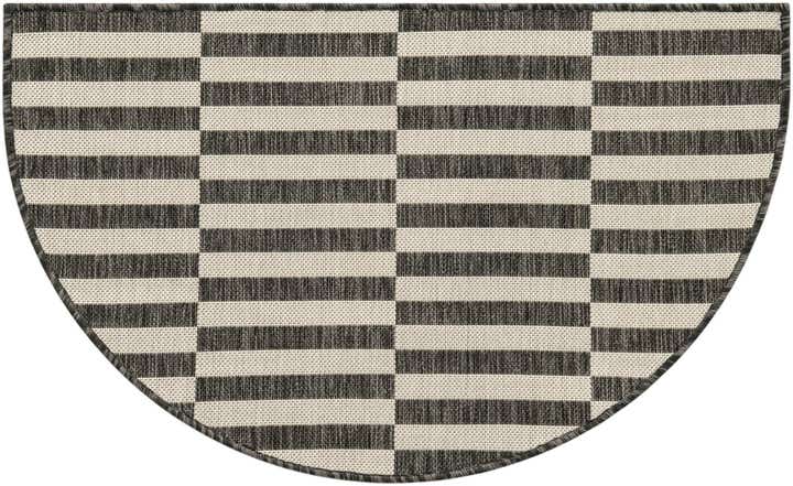 2' 2 x 3' 7 Easy-Clean Striped Indoor / Outdoor Hearth Rug