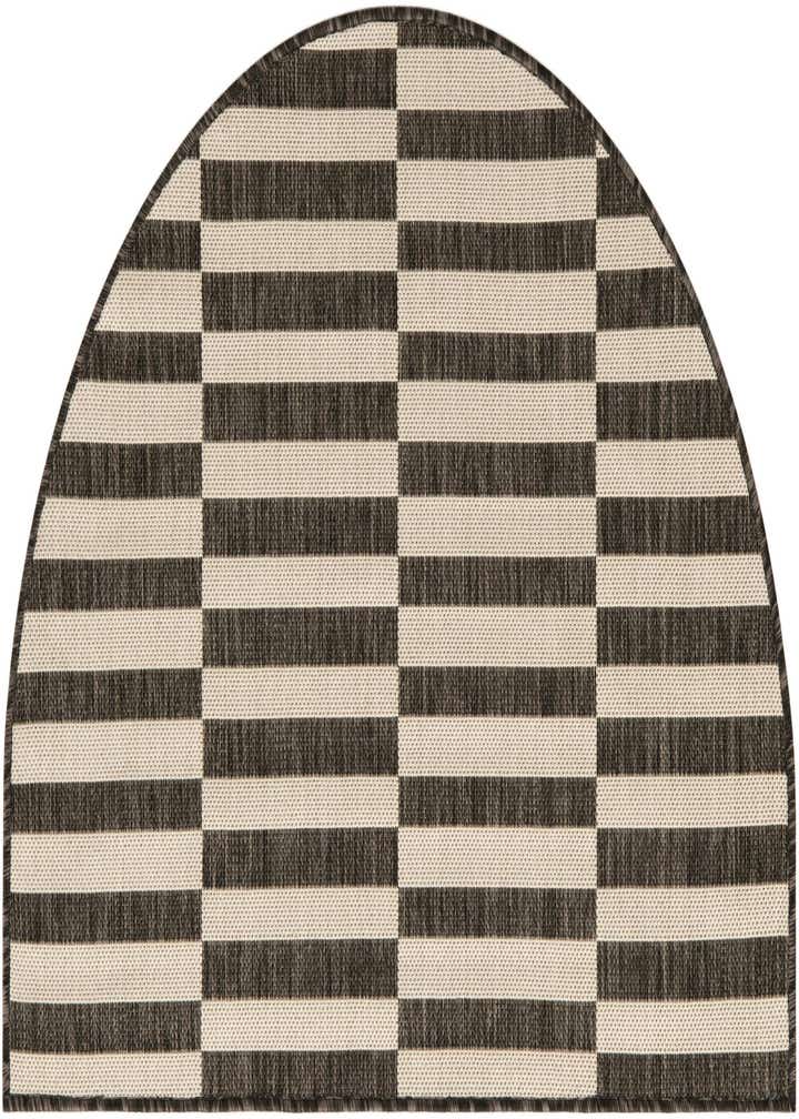 2' 7 x 4' Easy-Clean Striped Indoor / Outdoor Hearth Rug