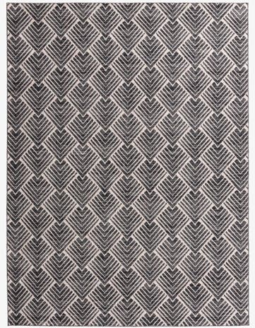 Charcoal Ivory Eco Trellis Rug