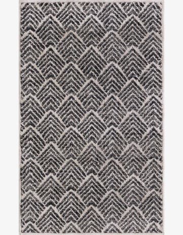 Charcoal Ivory Eco Trellis Rug