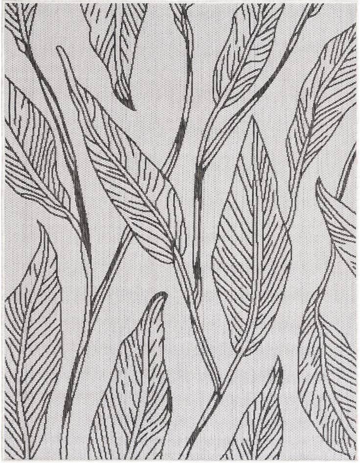 Detail image of 4' x 6' Easy-Clean Botanical Indoor / Outdoor Rug