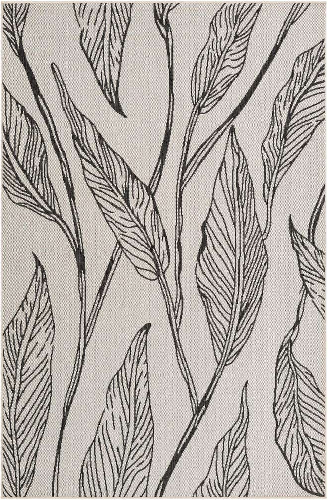 5' 3 x 8' Easy-Clean Botanical Indoor / Outdoor Rug
