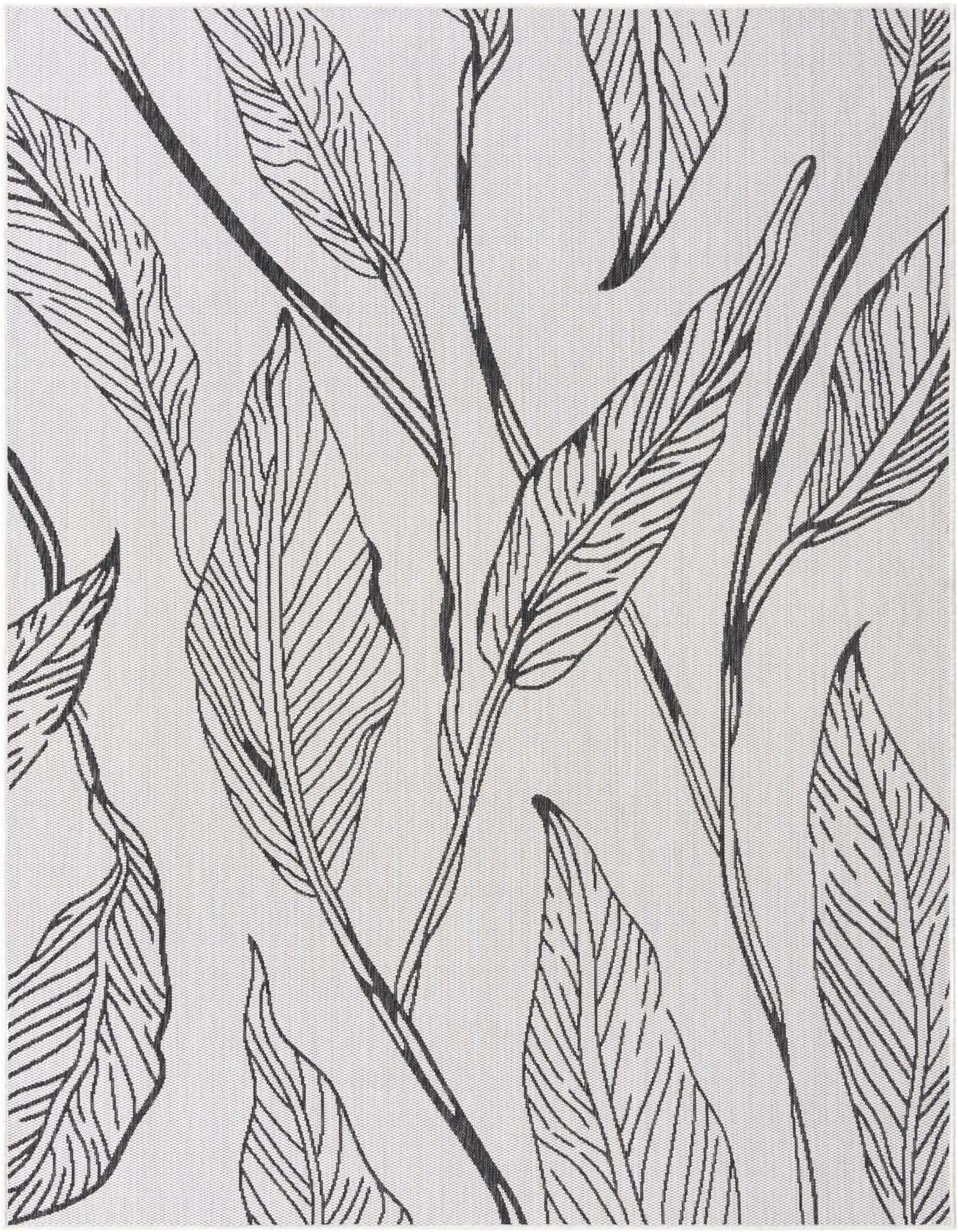 6' x 9' Easy-Clean Botanical Indoor / Outdoor Rug