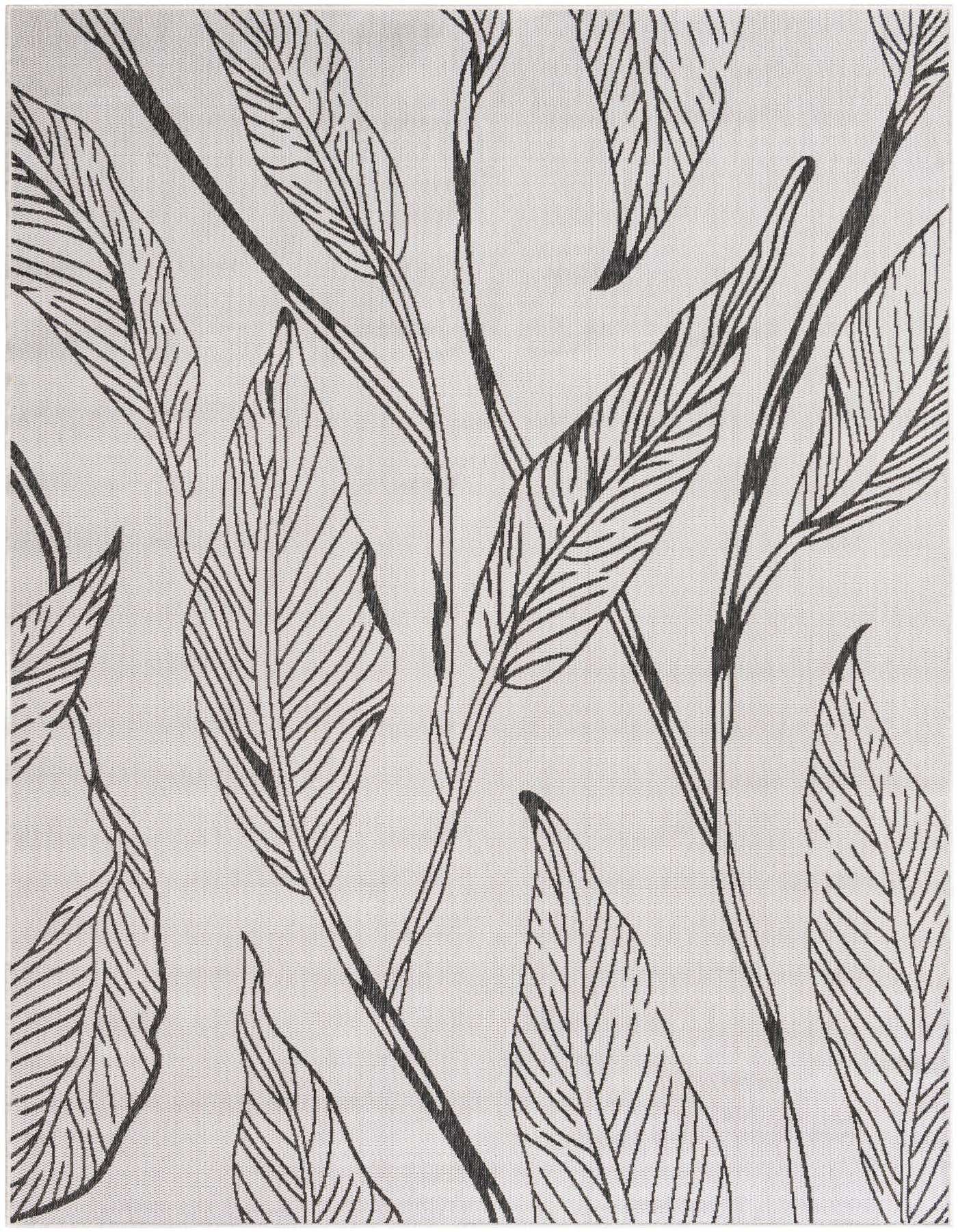7' x 10' Easy-Clean Botanical Indoor / Outdoor Rug