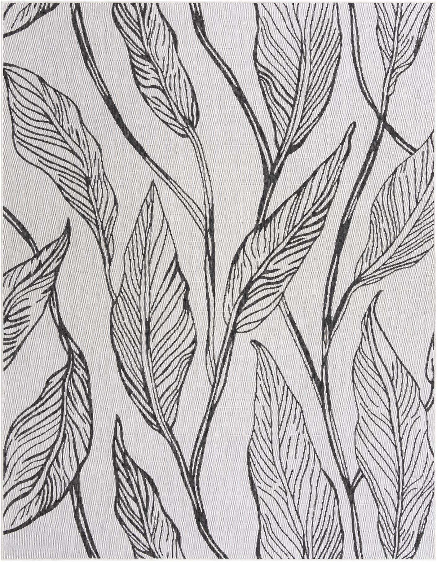 7' 10 x 11' Easy-Clean Botanical Indoor / Outdoor Rug