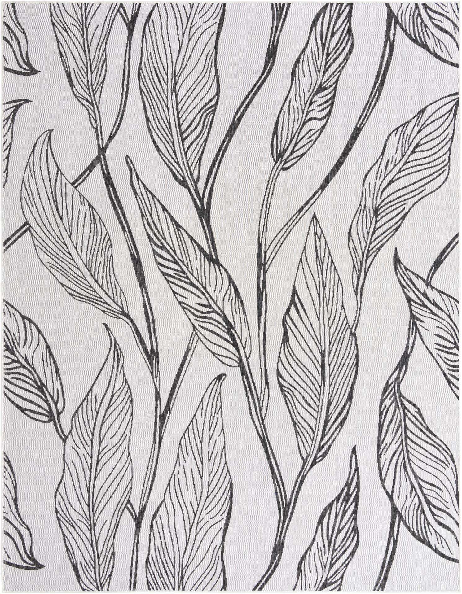9' x 12' Easy-Clean Botanical Indoor / Outdoor Rug