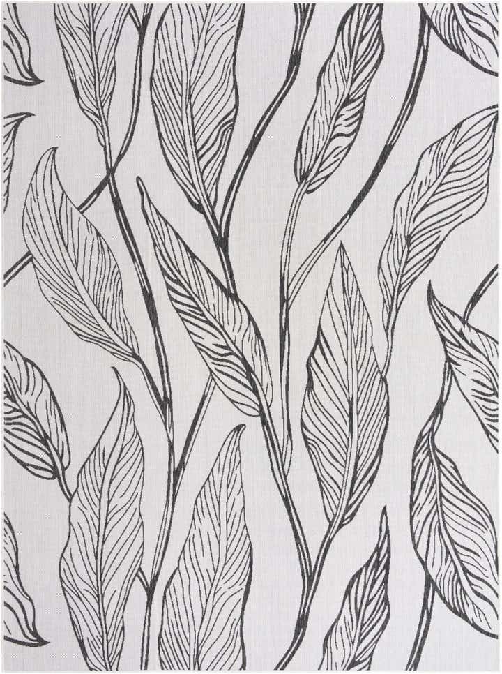9' x 12' Easy-Clean Botanical Indoor / Outdoor Rug