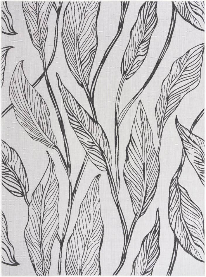 Detail image of 9' x 12' Easy-Clean Botanical Indoor / Outdoor Rug