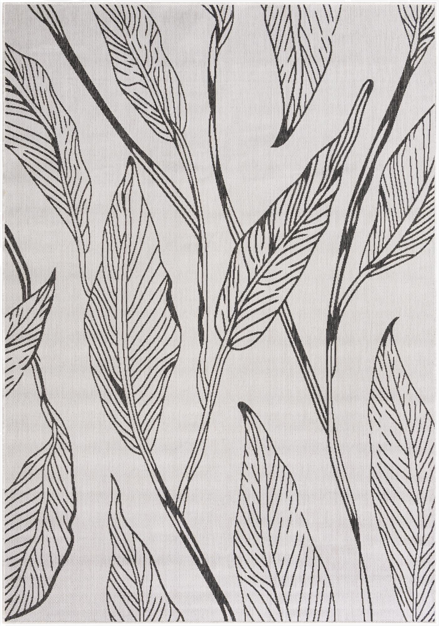 7' x 10'  Washable Botanical Indoor / Outdoor Rug