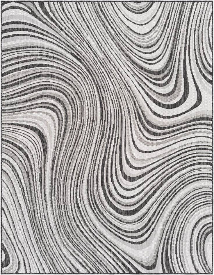 Detail image of 5' 3 x 8' Easy-Clean Modern Indoor / Outdoor Rug
