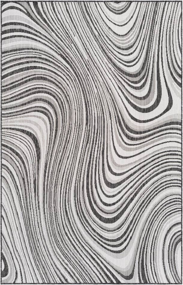Detail image of 5' 3 x 8' Easy-Clean Modern Indoor / Outdoor Rug