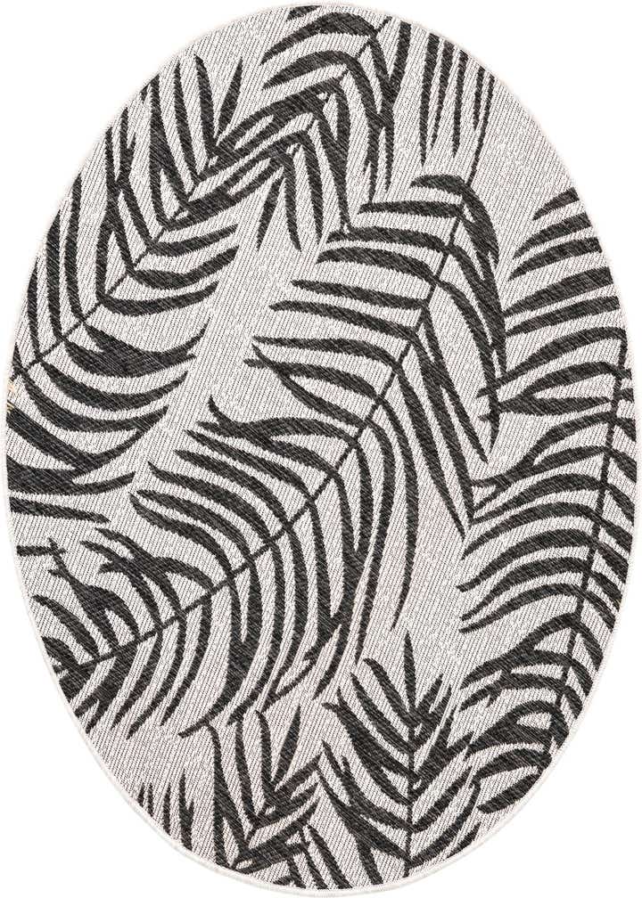 4' x 4' Easy-Clean Botanical Indoor / Outdoor Round Rug