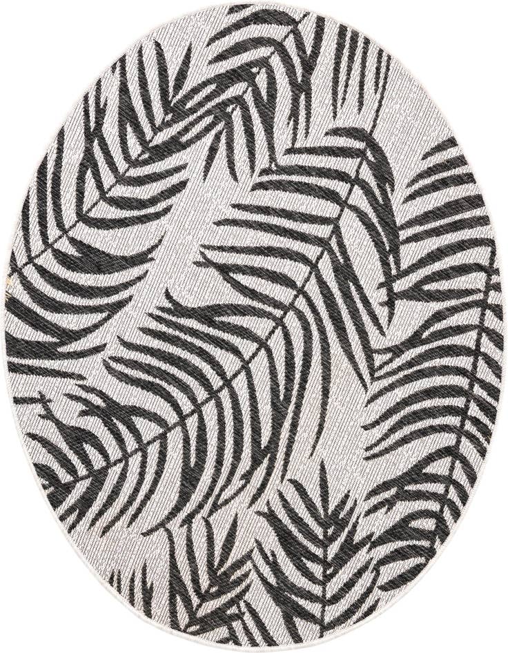 Detail image of 4' x 4' Easy-Clean Botanical Indoor / Outdoor Round Rug