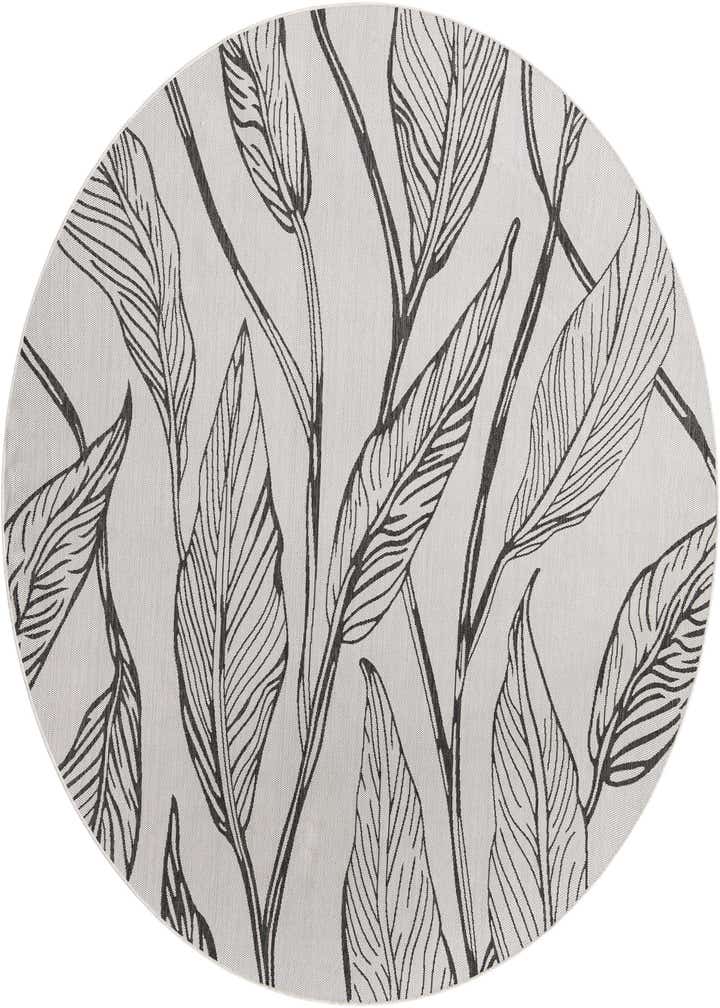 10' 8 x 10' 8 Easy-Clean Botanical Indoor / Outdoor Round Rug