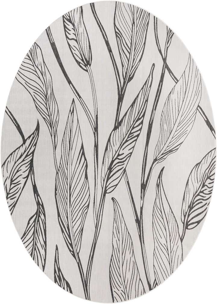 13' x 13' Easy-Clean Botanical Indoor / Outdoor Round Rug