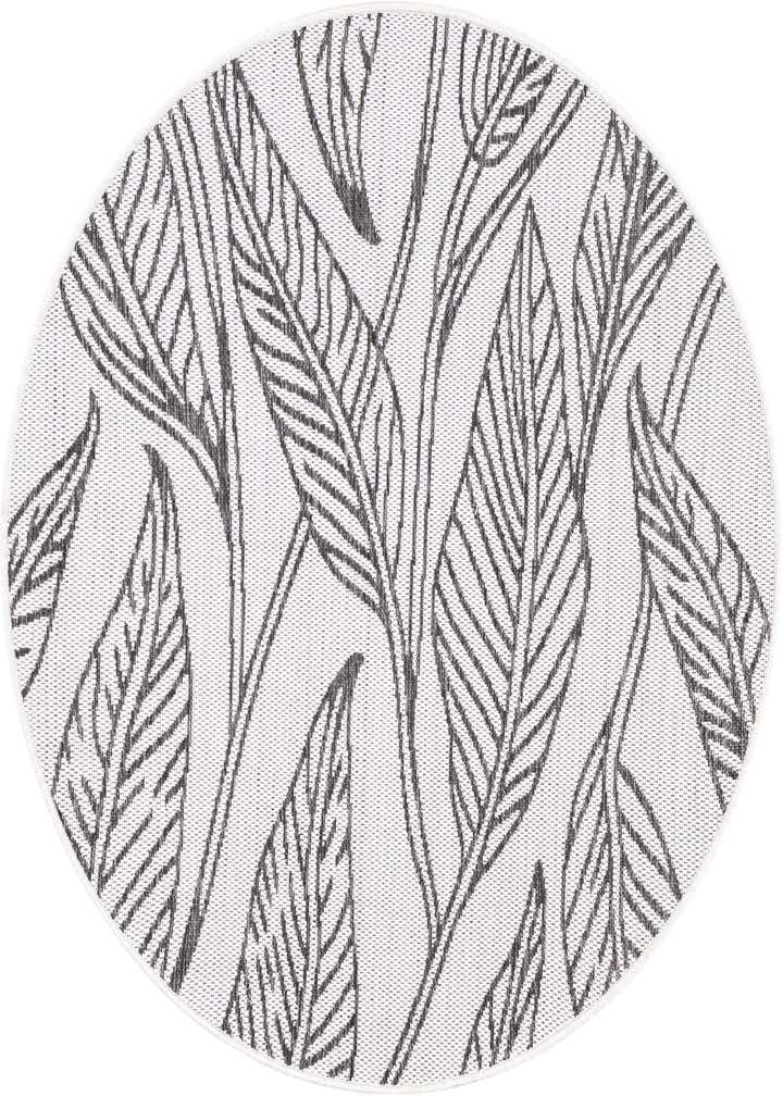 4' x 4' Easy-Clean Botanical Indoor / Outdoor Round Rug