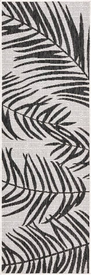 Detail image of 2' x 6' Easy-Clean Botanical Indoor / Outdoor Runner Rug