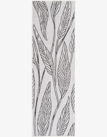 2' x 6' Easy-Clean Botanical Indoor / Outdoor Runner Rug