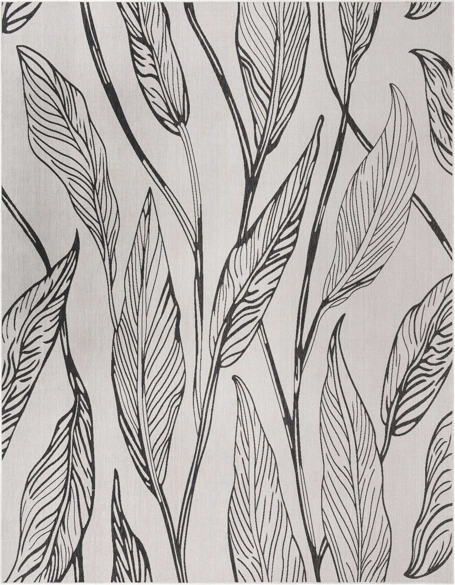 10' 8 x 10' 8 Easy-Clean Botanical Indoor / Outdoor Square Rug