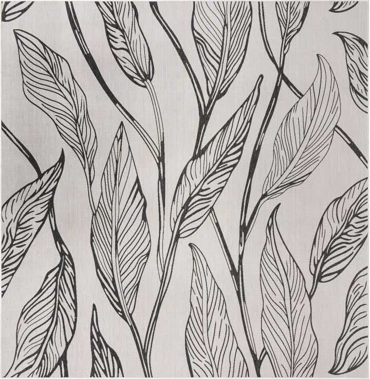 10' 8 x 10' 8 Easy-Clean Botanical Indoor / Outdoor Square Rug