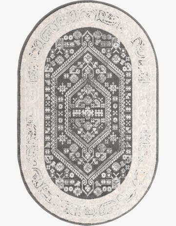 Charcoal Aurelia Oval Rug