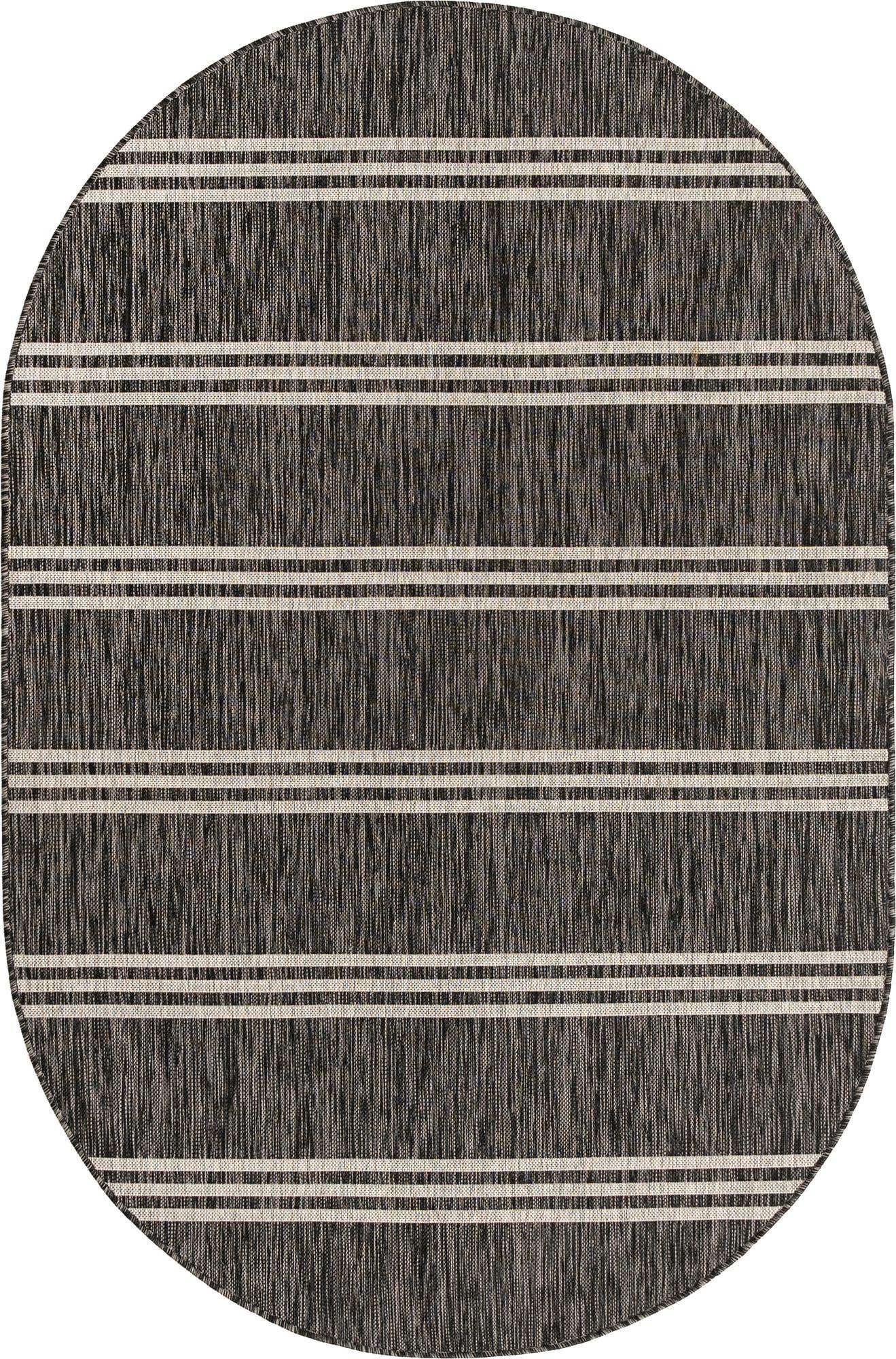 5' 3 x 8' Easy-Clean Jill Zarin Anguilla Indoor / Outdoor Oval Rug