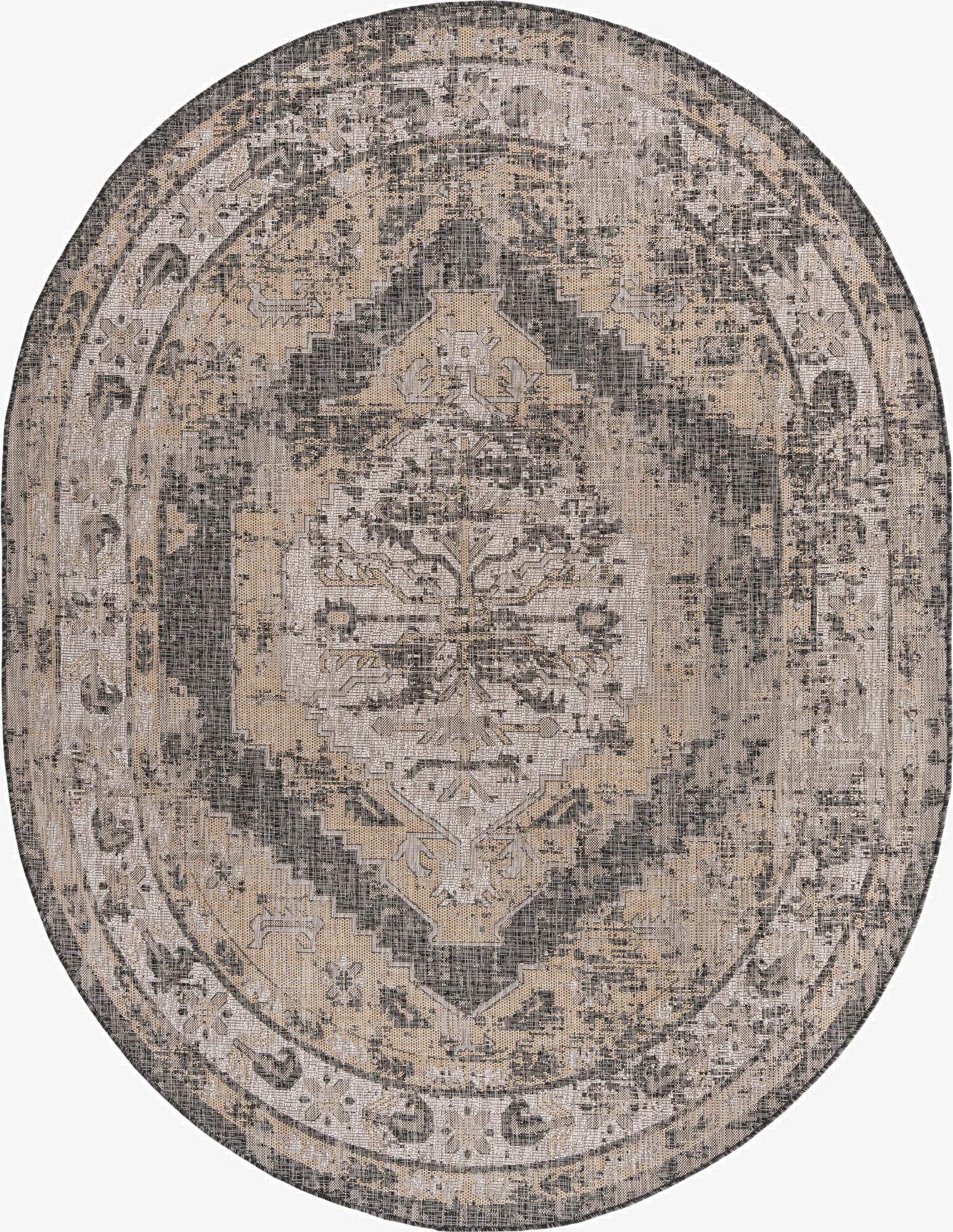 240cm x 305cm  Washable Traditional Indoor / Outdoor Óvalo Alfombra