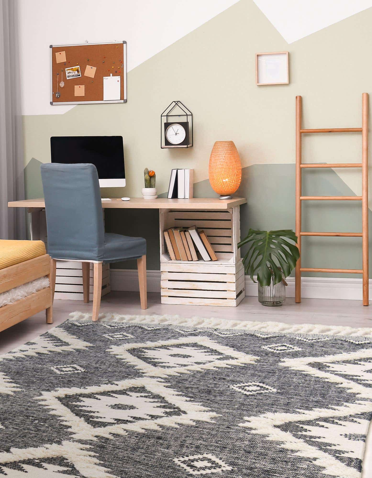 Custom Charcoal Hand Woven Arizona Wool Rug