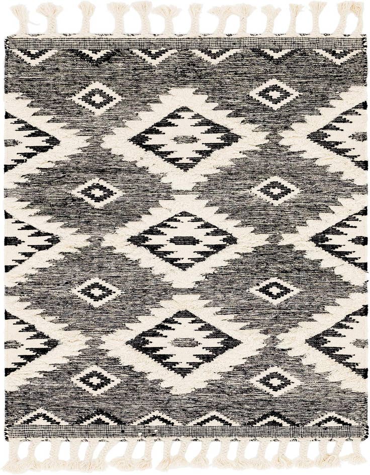 Detail image of 4' 1 x 6' 1 Hand Woven Arizona Wool Rug