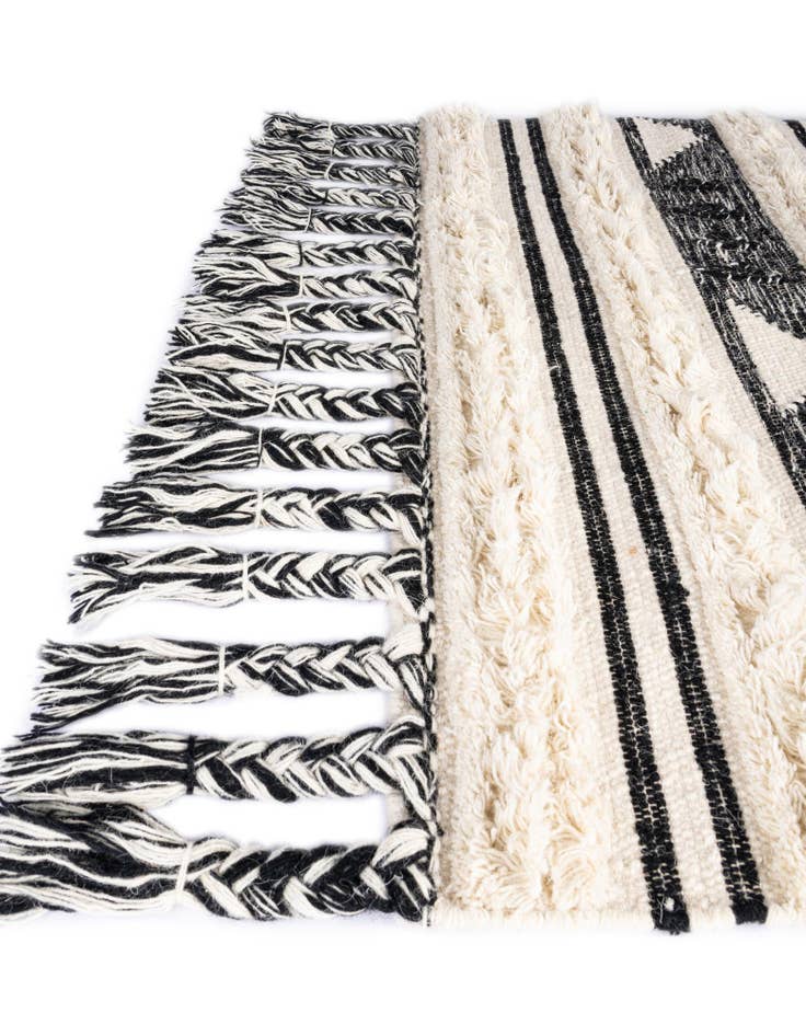 Detail image of Custom Charcoal Hand Woven Arizona Wool Rug