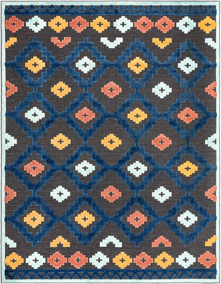 Detail image of 9' x 12' Easy-Clean Belize Indoor / Outdoor Rug