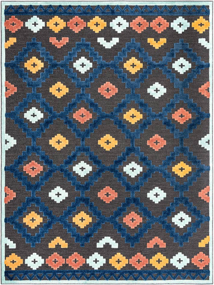 Detail image of 9' x 12' Easy-Clean Belize Indoor / Outdoor Rug