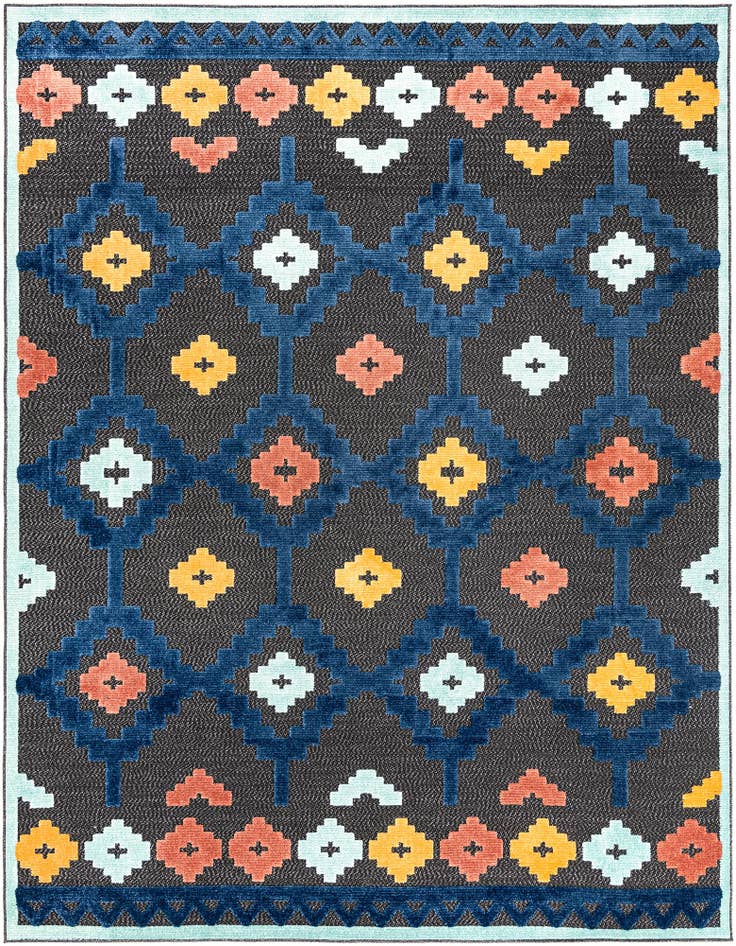 Detail image of 7' 10 x 10' Easy-Clean Belize Indoor / Outdoor Rug
