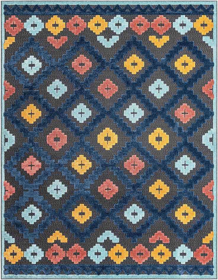 Detail image of 7' x 10' Easy-Clean Belize Indoor / Outdoor Rug