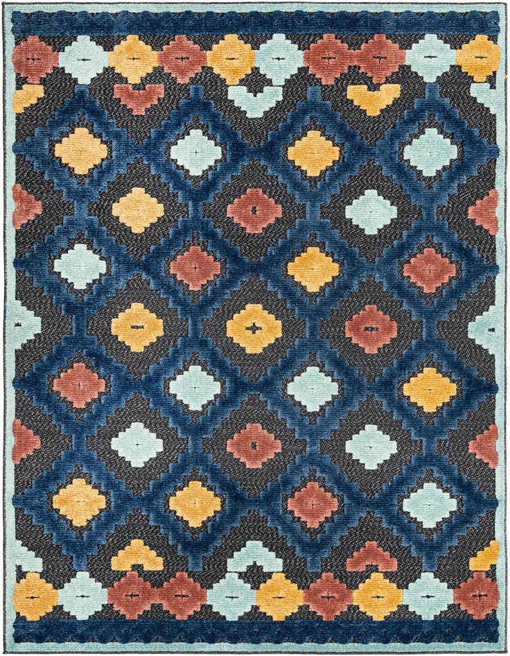 Detail image of 5' 3 x 8' Easy-Clean Belize Indoor / Outdoor Rug