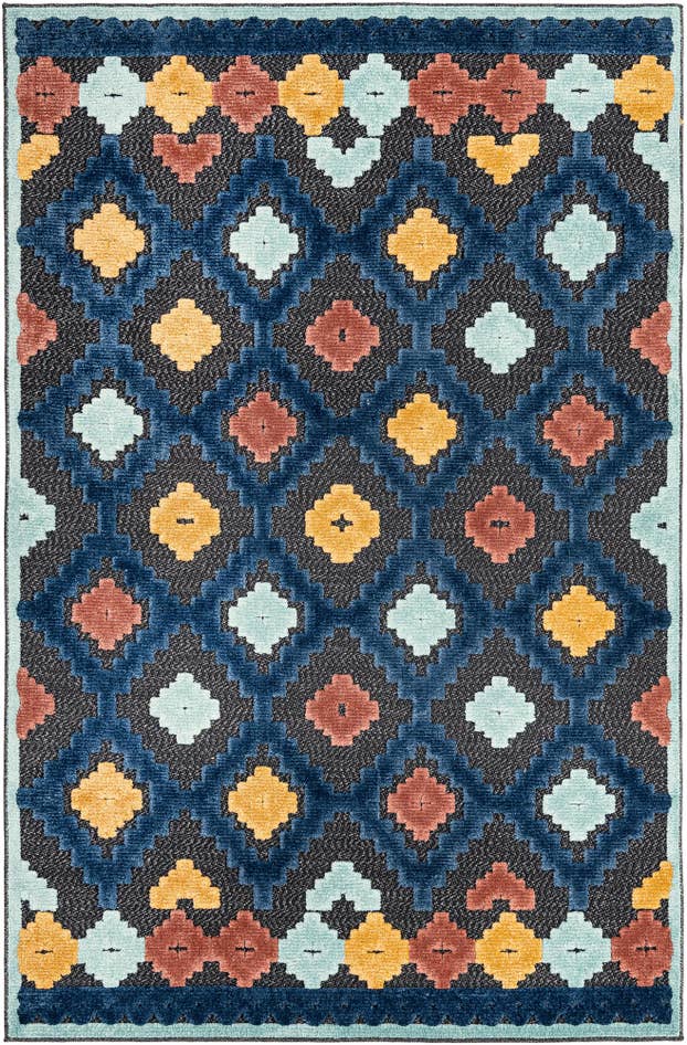 Detail image of 5' 3 x 8' Easy-Clean Belize Indoor / Outdoor Rug