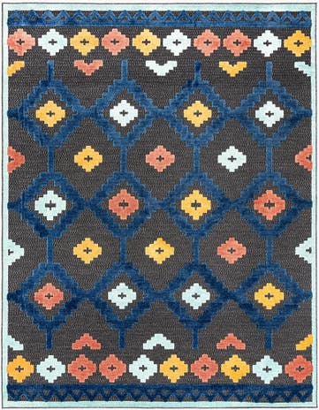 Charcoal Easy-Clean Belize Indoor / Outdoor Rug