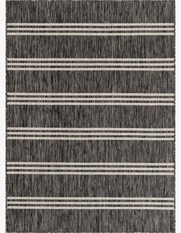 Charcoal Easy-Clean Jill Zarin Anguilla Indoor / Outdoor Rug