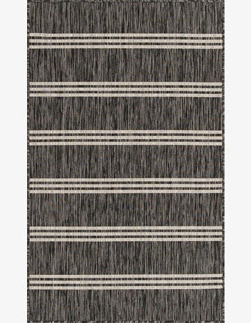 Charcoal Easy-Clean Jill Zarin Anguilla Indoor / Outdoor Rug