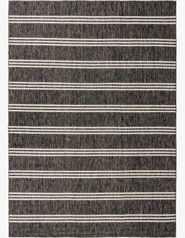 Charcoal Easy-Clean Jill Zarin Anguilla Indoor / Outdoor Rug
