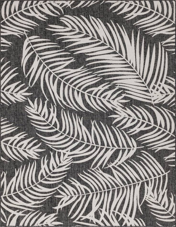 Detail image of 9' x 12' Easy-Clean Botanical Indoor / Outdoor Rug